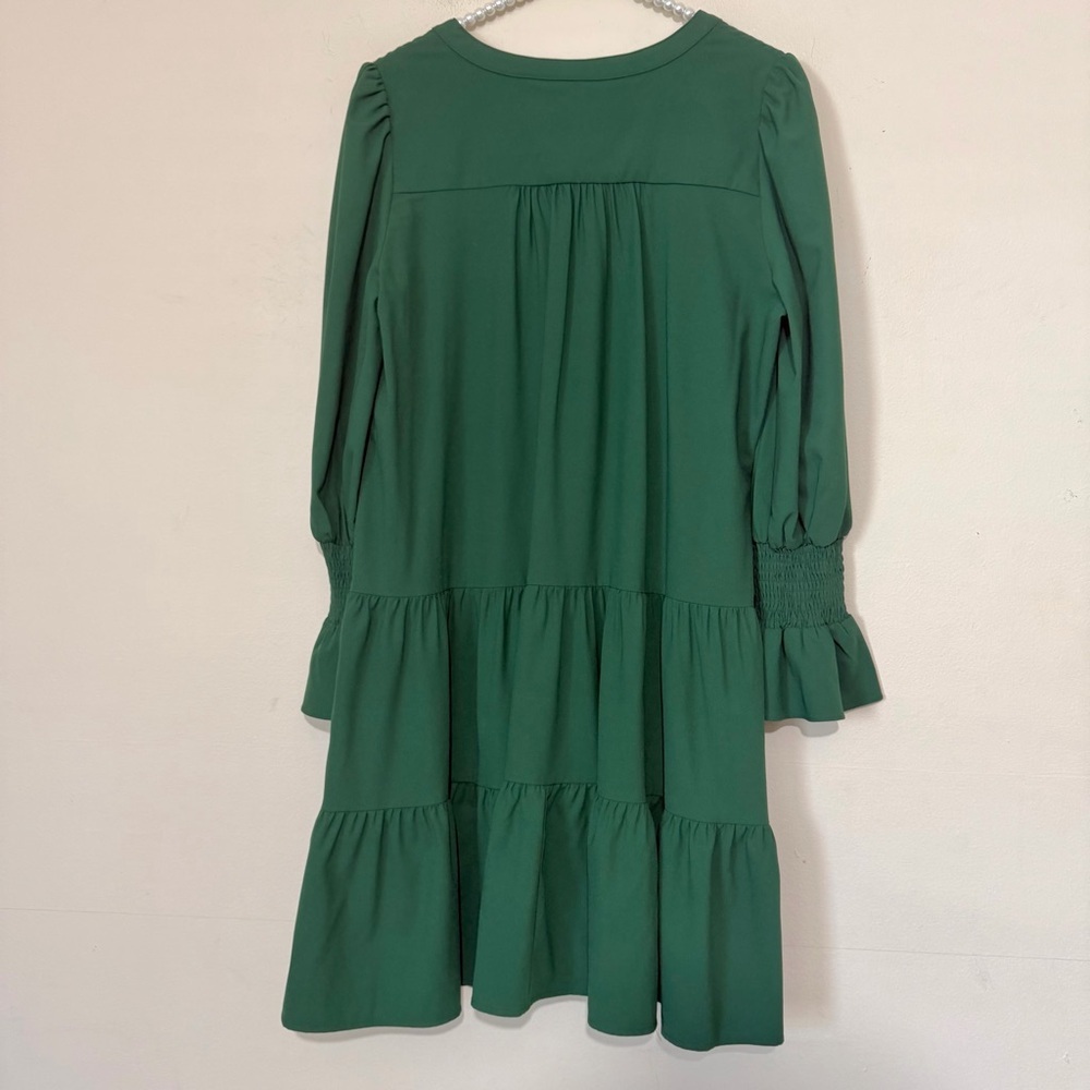Tuckernuck Pomander Place Green Crepe Kenzo Dress SIZE MEDIUM - Picture 7 of 7